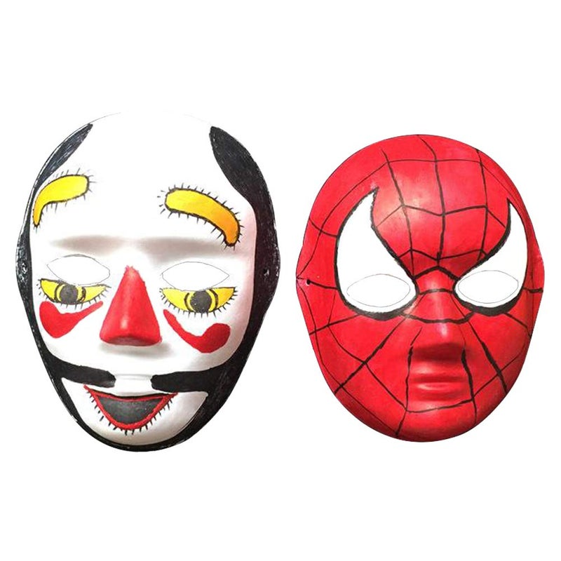 Vankcp 12 Pcs DIY White Mask, Halloween White DIY Masks,Plain Mask Paper Full Face Opera Masquerade Masks - Image 3